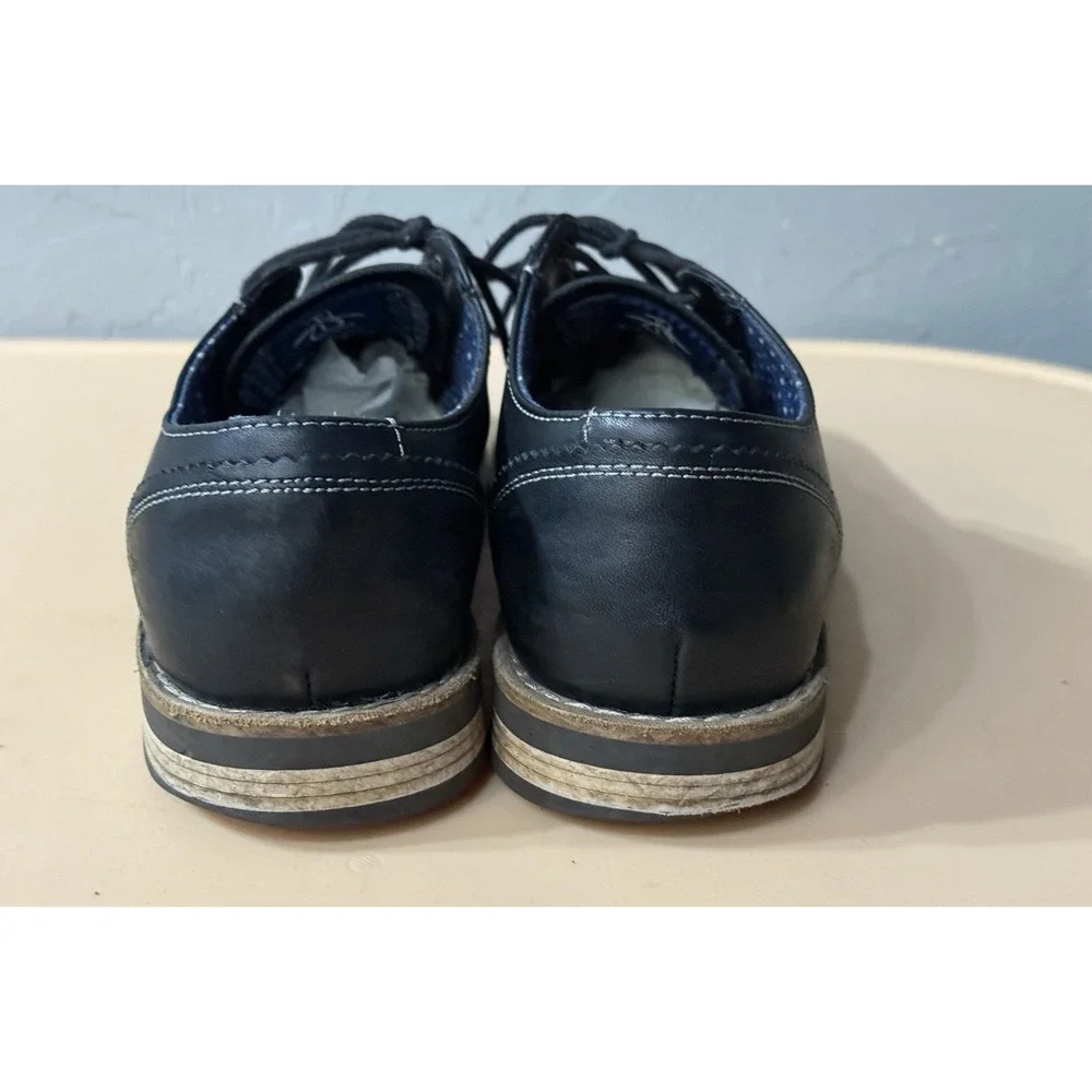 Penguin Dress Shoes Mens Size‎ 8.5 Casual Oxford Black Leather Lace Up Low